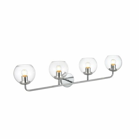 CLING 110 V E26 Four Light Vanity Wall Lamp, Chrome CL2954491
